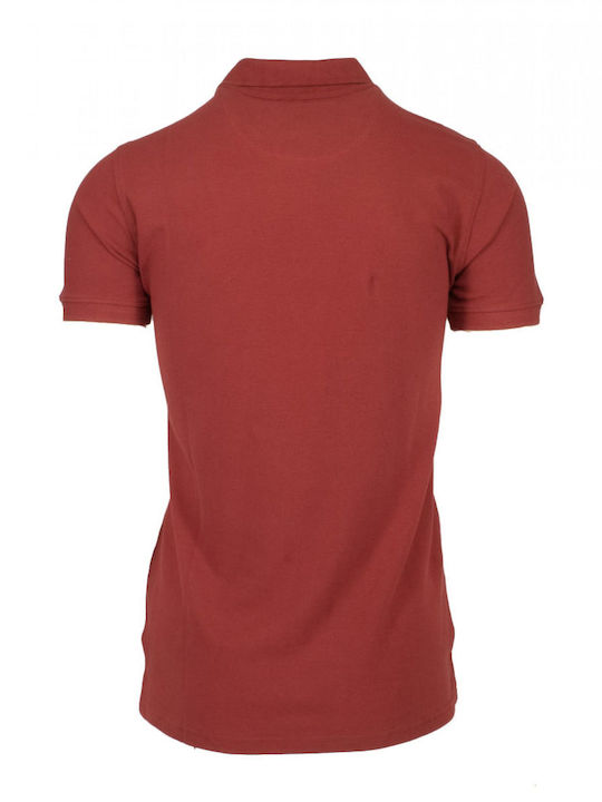 Explorer Men's Short Sleeve Blouse Polo Burgundy