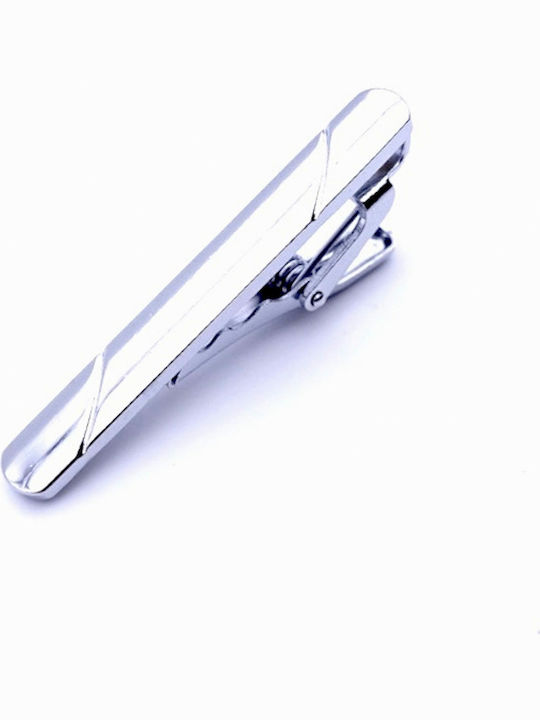 Legend Accessories Metallic Tie Clip Silver 4.5cm
