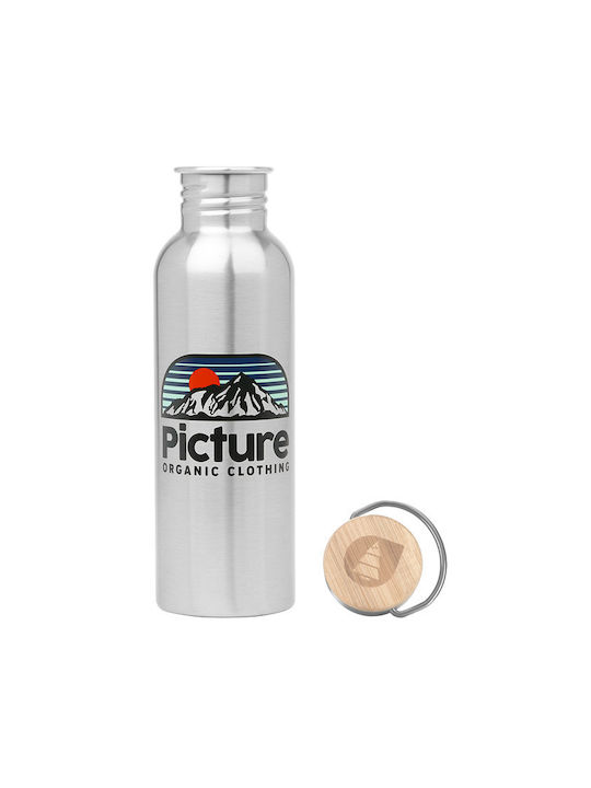 Picture Organic Clothing Water Bottle Stainless Steel 750ml Silver