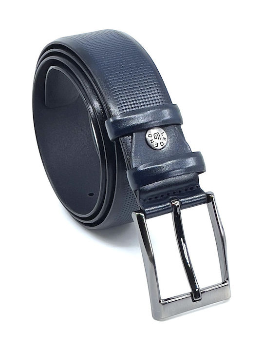 Legend Accessories Men's Leather Belt Blue