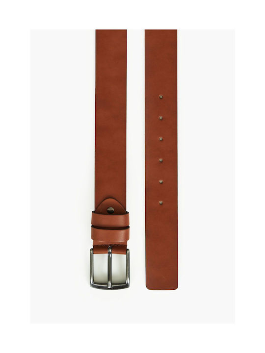 Mortoglou Men's Leather Belt Tabac Brown