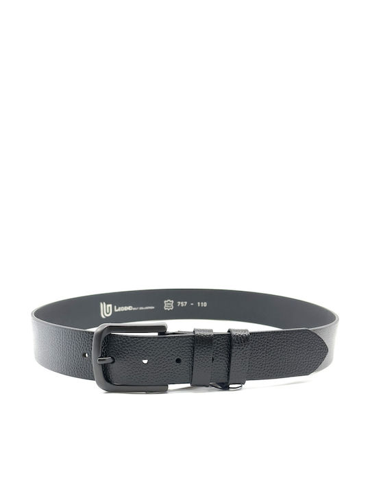 Breit Herren Gürtel Leder Schwarz