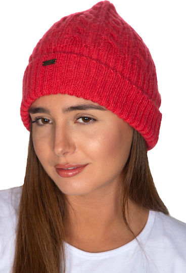 Beanie Γυναικείος Σκούφος Πλεκτός σε Φούξια χρώμα
