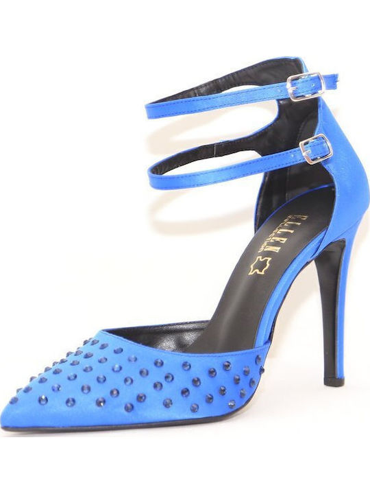 Pantofi cu toc cu Toc Stiletto & Curea Albastru