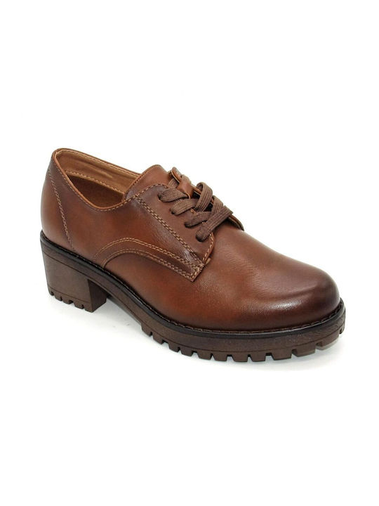 Via Dos Damen Oxfords in Tabac Braun Farbe