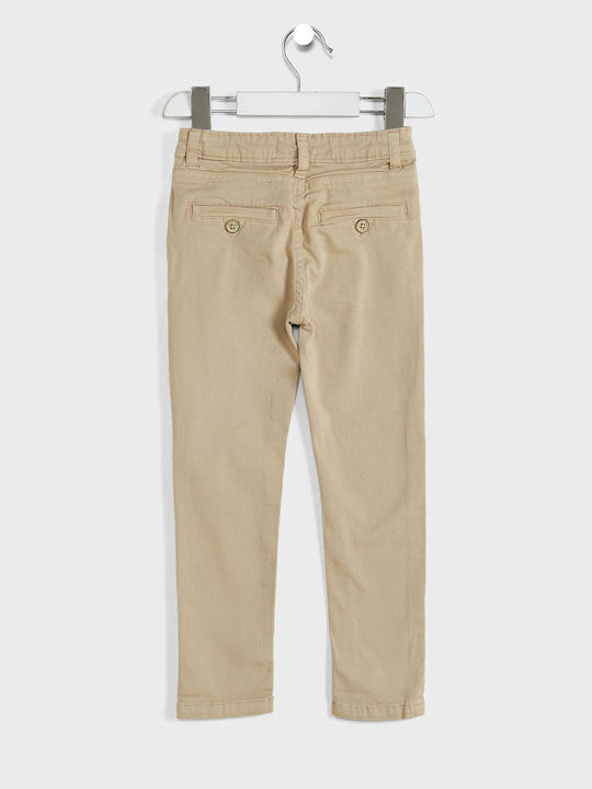 Minoti Boys Fabric Chino Trouser Brown