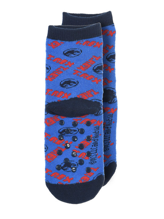 Superheroes Boys Knee-High Non-Slip Socks Blue