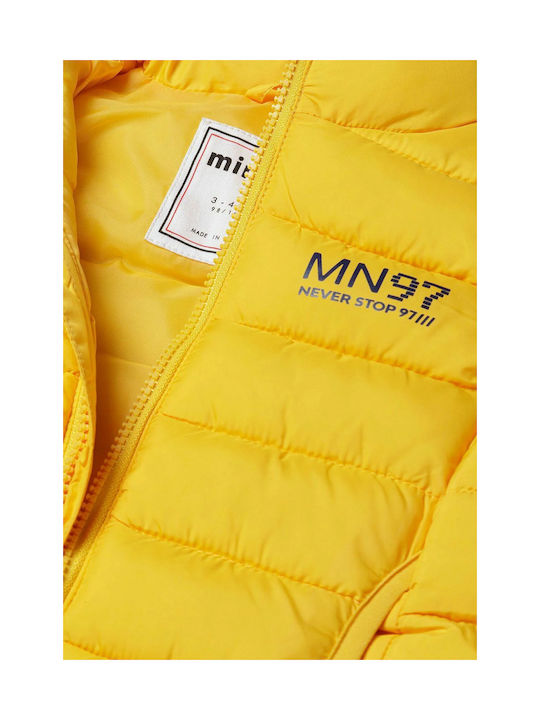 Minoti Boys Casual Jacket Yellow Sleeveless with Ηood