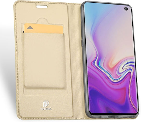 Dux Ducis Skin Pro Book Synthetic Leather 0.3mm Gold (Galaxy S10e)
