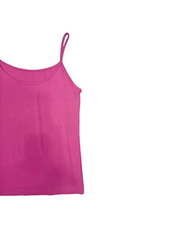 GaFashion Damen Sommerliche Bluse mit Trägern Fuchsie