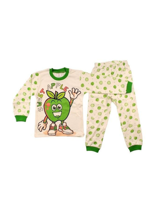 Supermini Pijama pentru copii De iarnă De bumbac Verde