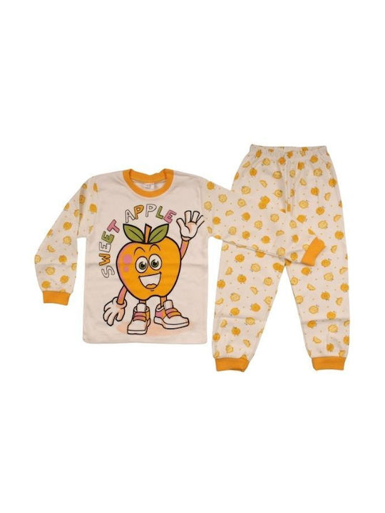 Supermini Kids Pajamas Winter Cotton Yellow