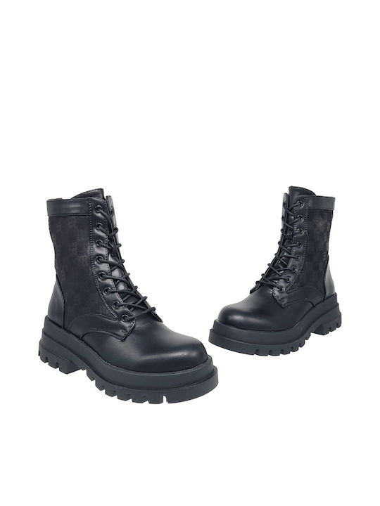 Blondie Women's Combat Boots Black