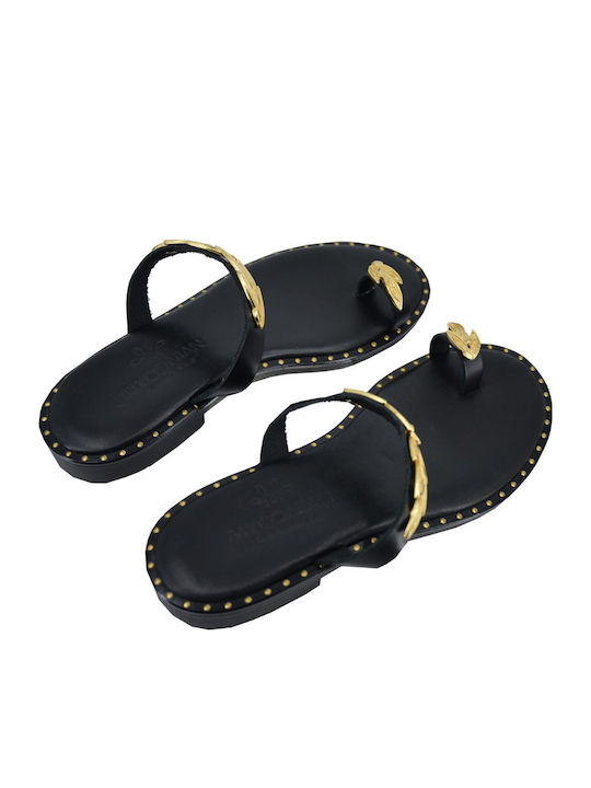 Sandale Casual Damă De Piele Negru
