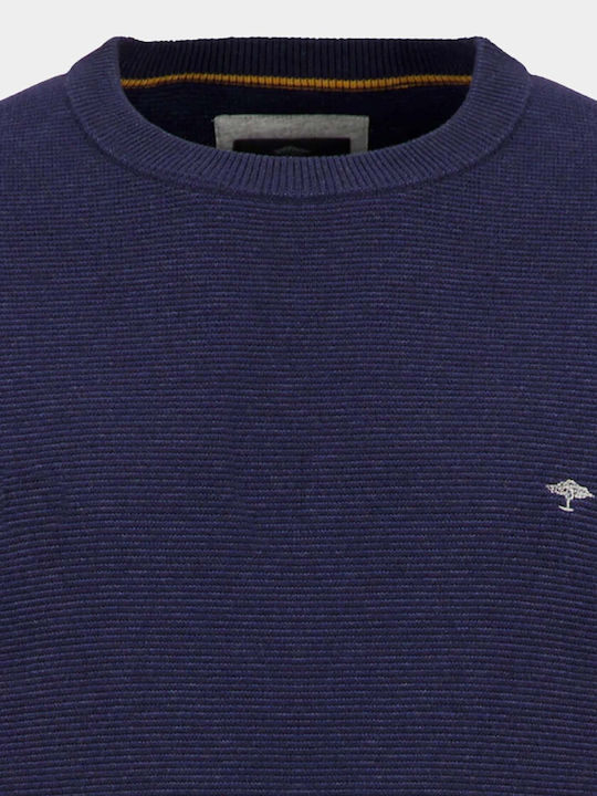 Fynch Hatton Herren Langarm-Pullover Marineblau