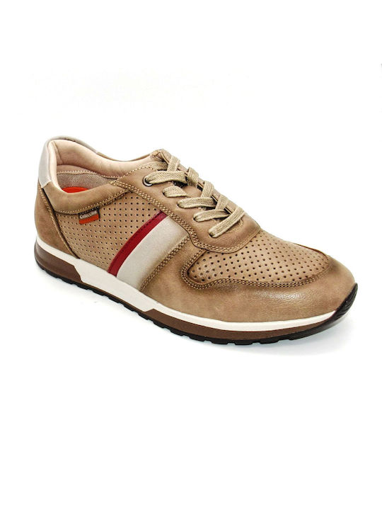 Via Dos Men's Anatomic Leather Casual Shoes Beige