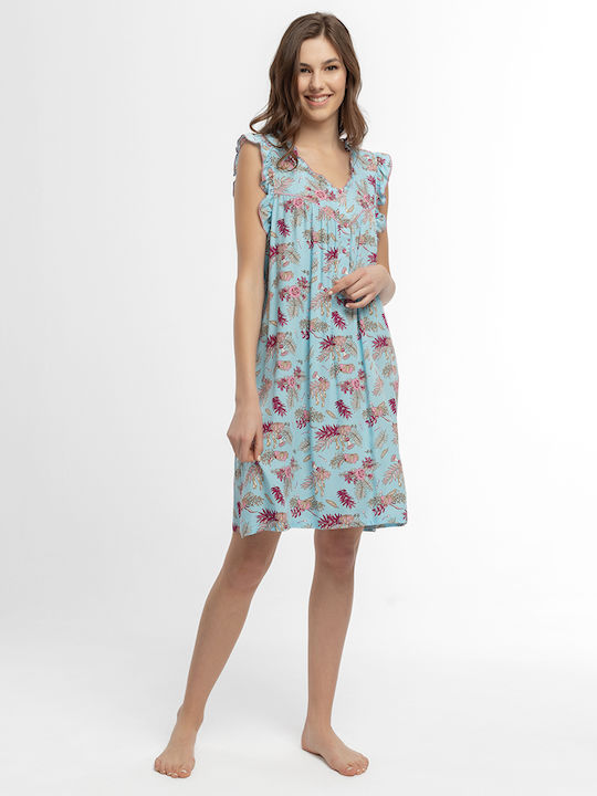 Pen-ky Summer Women's Nightdress Turquoise