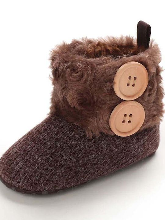 Babykids Детски Чорапи Slipper Socks Knee-High Brown