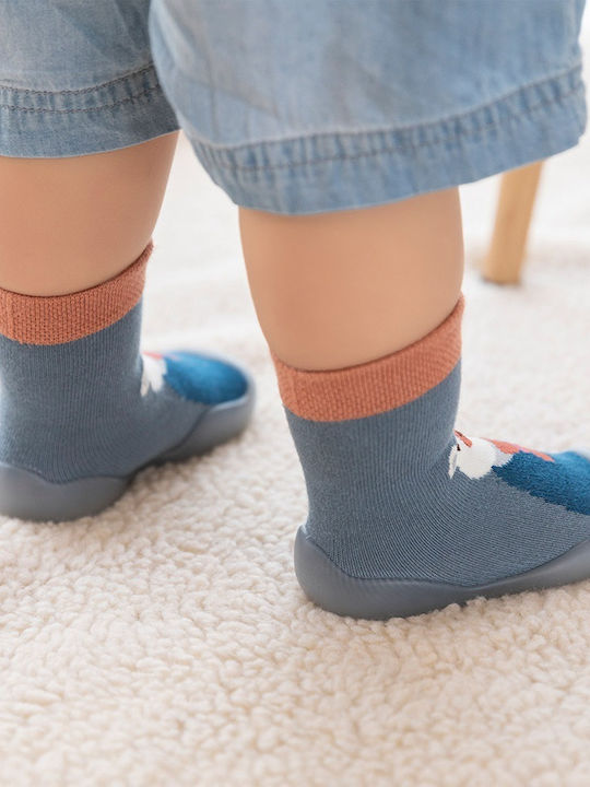 Babykids Șosete Lungi Antiderapante pentru Copii Albastru