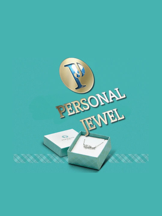 Personal Jewel Κολιέ Όνομα από Ασήμι με Ζιργκόν