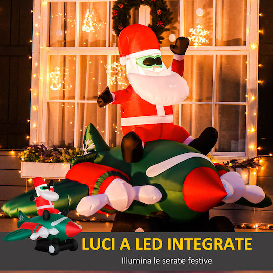 Outdoor Inflatable Illuminated Santa Claus Electric 220x178x160cm