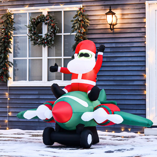 Outdoor Inflatable Illuminated Santa Claus Electric 220x178x160cm