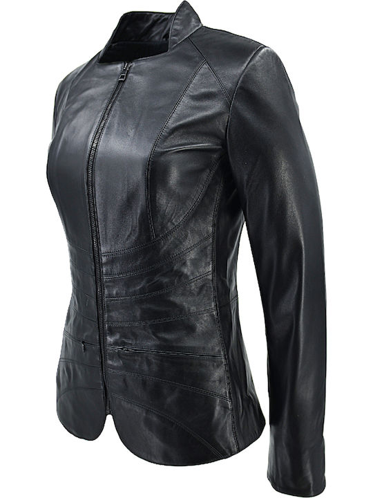 Δερμάτινα 100 Damen Bikerjacke Schwarz