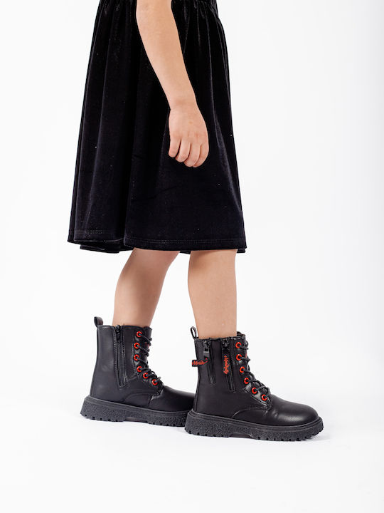 Marikelly Kids Combat Boots Black