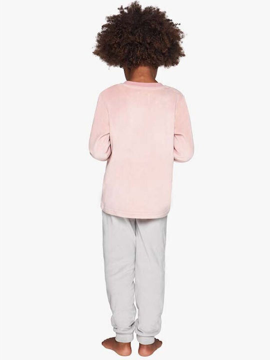 Muydemi Kids Pajamas Winter Fleece Pink