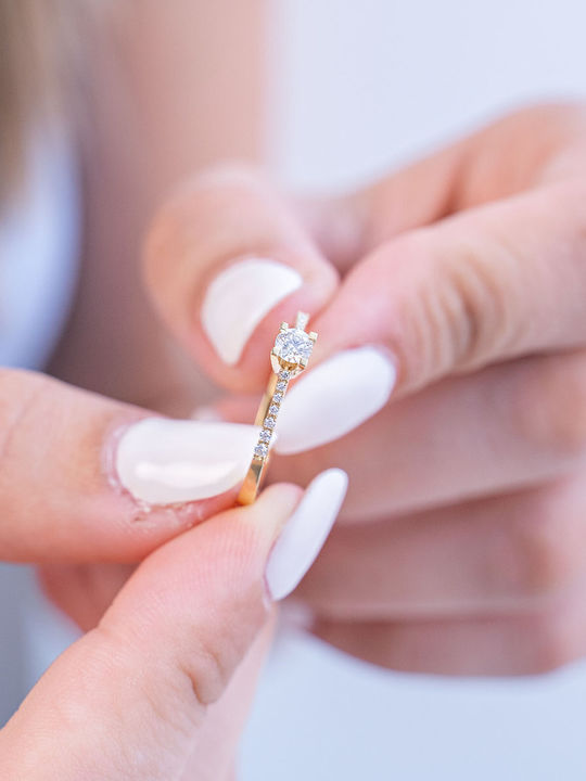 Kiriakos Gofas Единичен камък от Бяло злато 18K с Диамант
