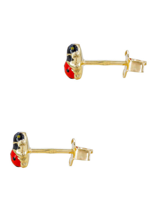 Kiriakos Gofas Καρφωτά Ζωάκια από Χρυσό 14K Κόκκινα