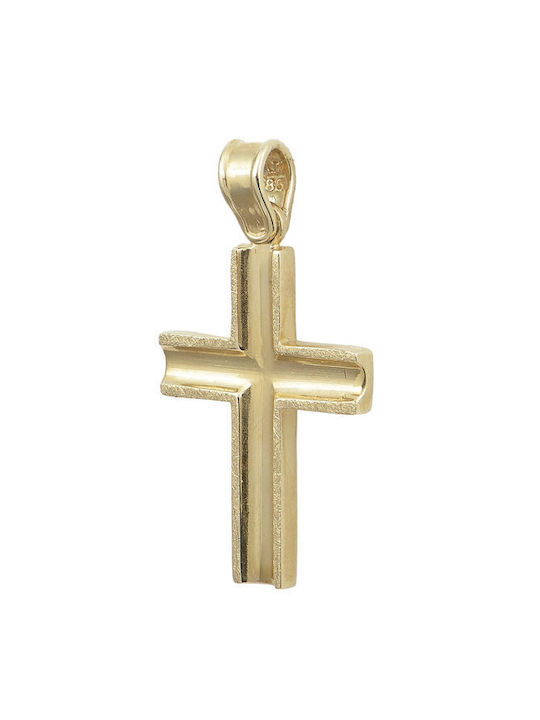 Savvidis Gold Kreuz 14K mit Kette