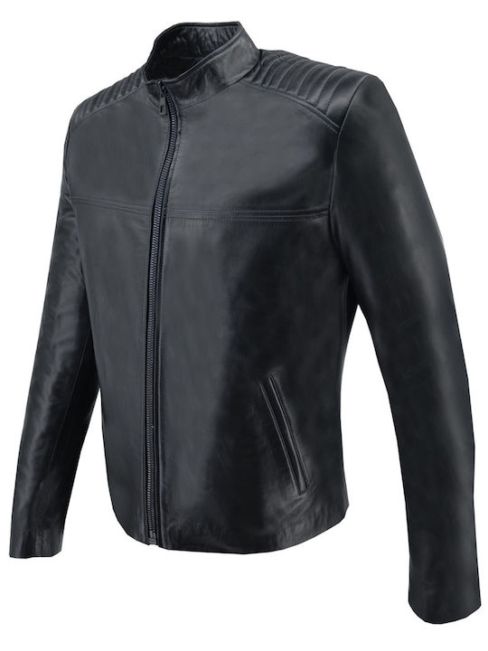 Δερμάτινα 100 Men's Winter Leather Jacket Black