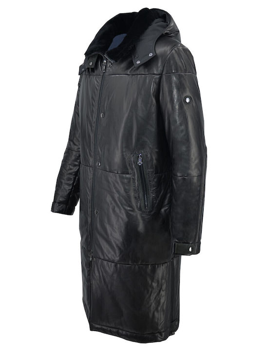 Leather Winter Jacket Black