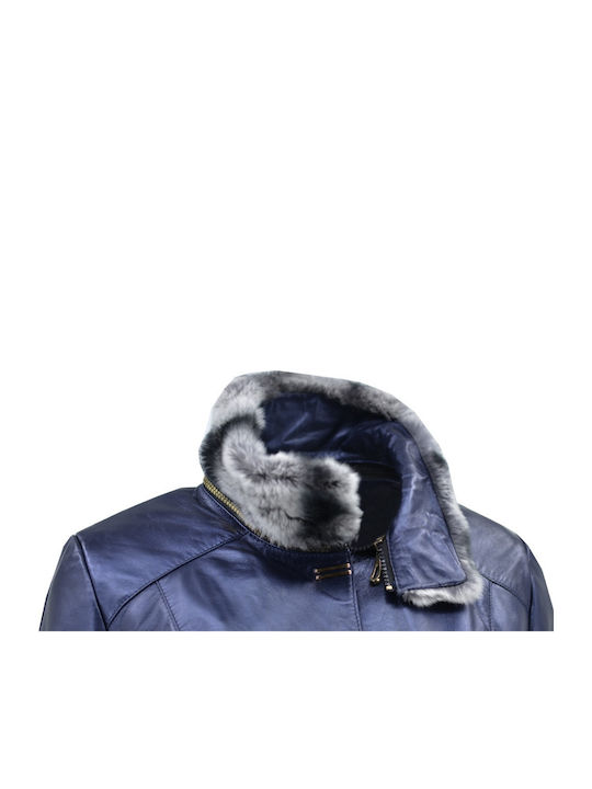 Dermatina 100 Женски Leather Сако Blue