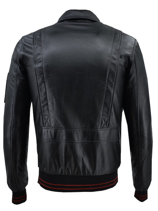 Leather Winter Jacket Black