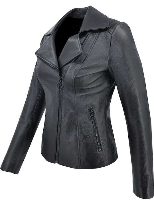 Δερμάτινα 100 Jachetă de femei Biker Jacket Black