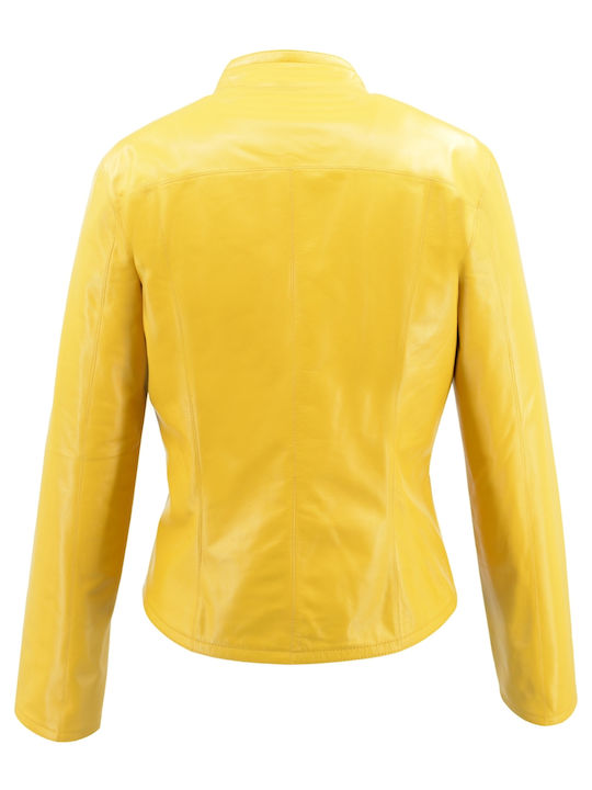 Damen Bikerjacke Gelb