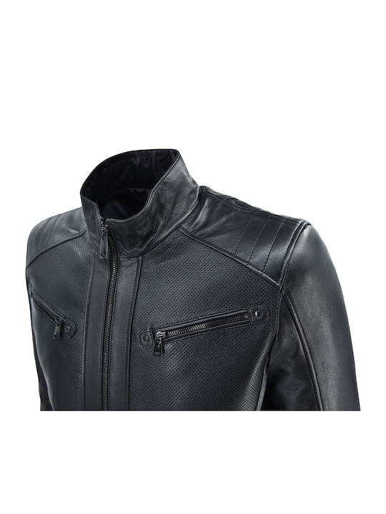 Leather Jacket Biker Black