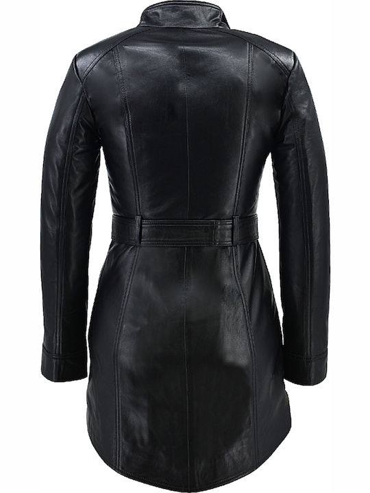 Piele Jachetă de femei Biker Jacket Negru