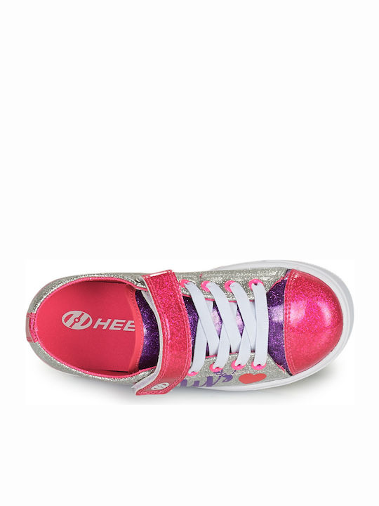 Παιδικά Sneakers με Σκρατς & Ροδάκια Ασημί