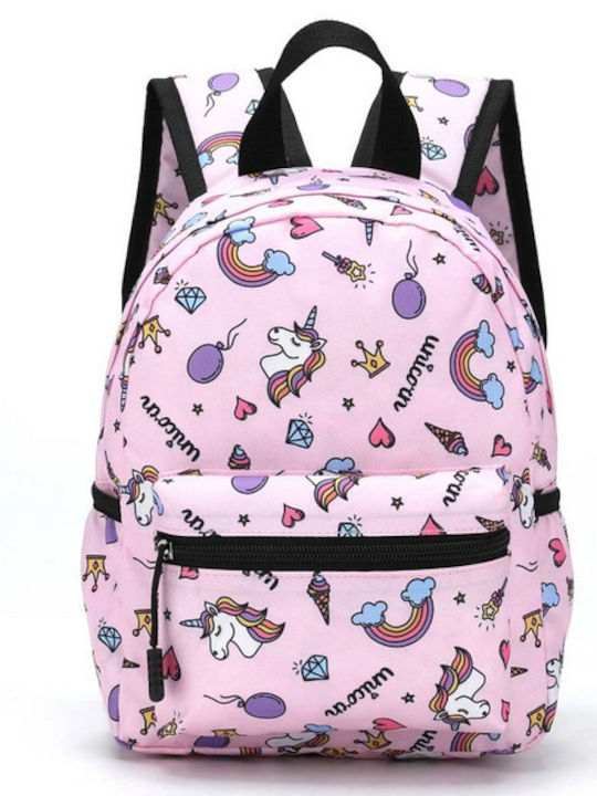 Tatu Moyo Schulranzen Rucksack Kindergarten mit Flaschenhalter Rosa 22 x 13 x 28cm