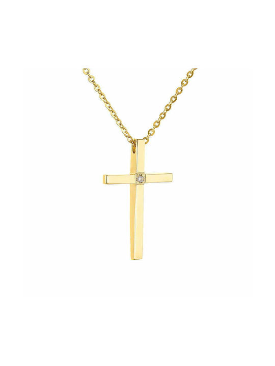 Ioannis Kosmima Women's Gold Cross 14K Double Sided with Chain