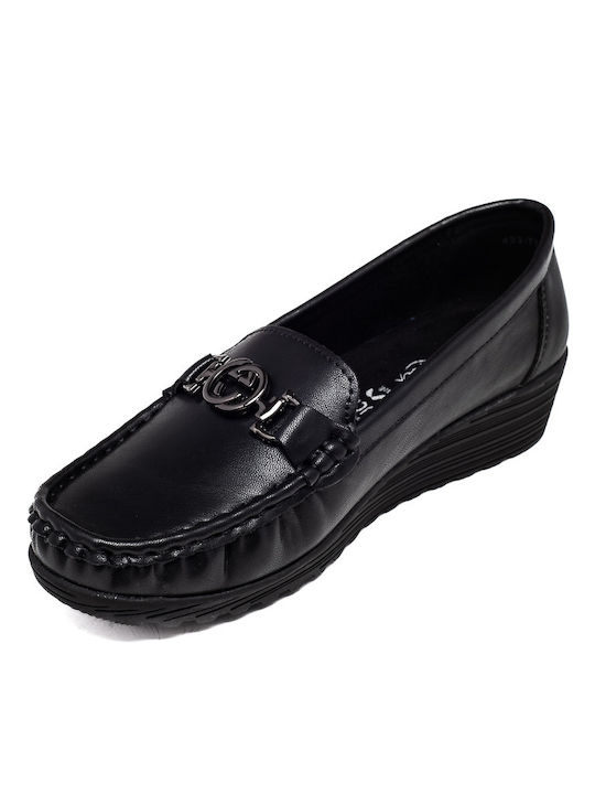 Soft & Flex Women's Moccasins in Black Color