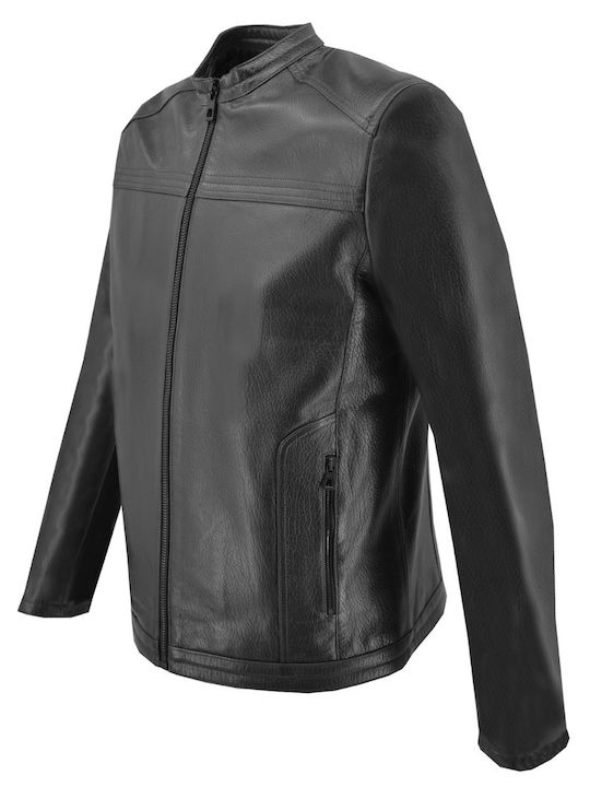 Δερμάτινα 100 Men's Winter Leather Jacket Black