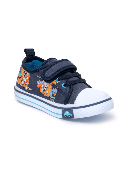 Παιδικά Sneakers με Σκρατς Navy Μπλε