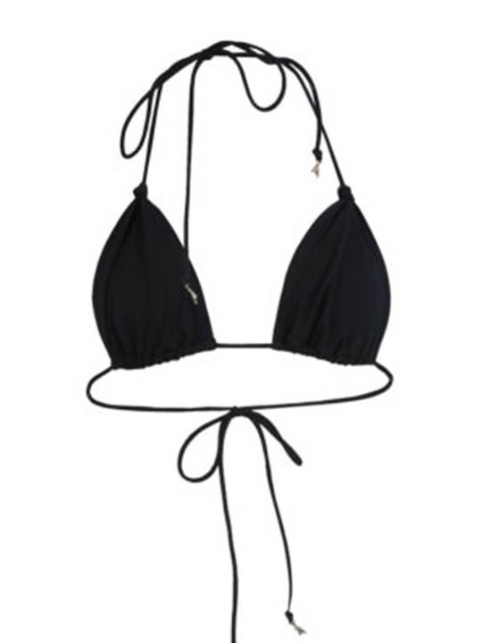 Patrizia Pepe Triangle Bikini Top Black