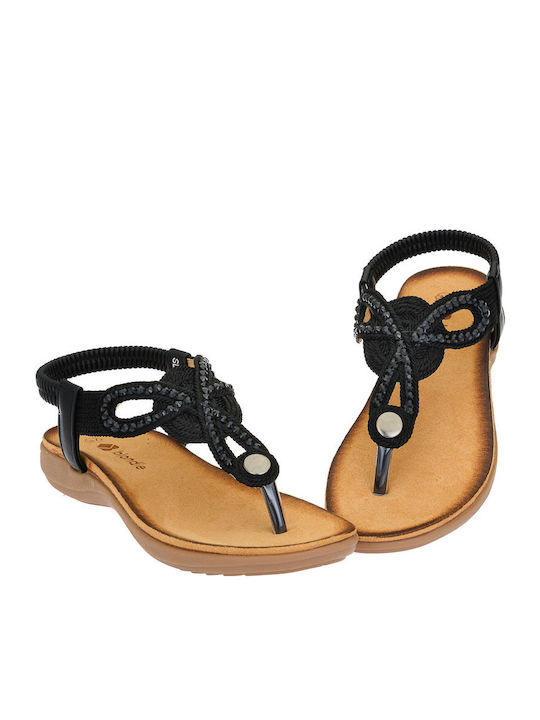 Flache Sandalen für Damen in Schwarz Farbe
