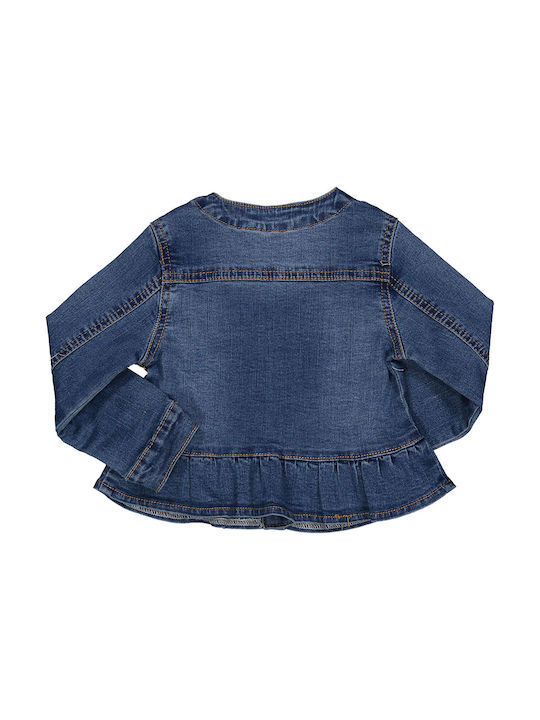 Birba Trybeyond Kinderjeansjacke Kurz mit Kapuze Blau