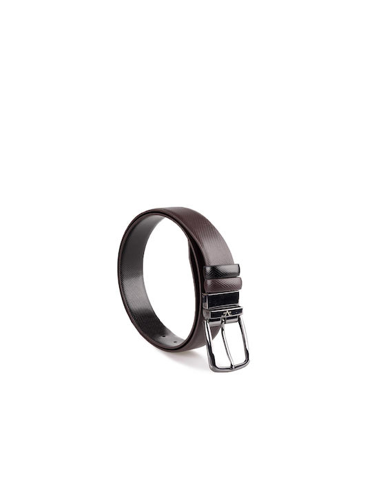 19V69 Men's Double Sided Belt Brown